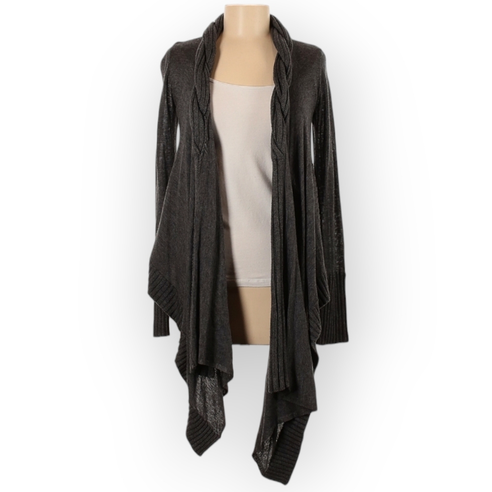 BCBGeneration Womens Large Grey Knit Cardigan